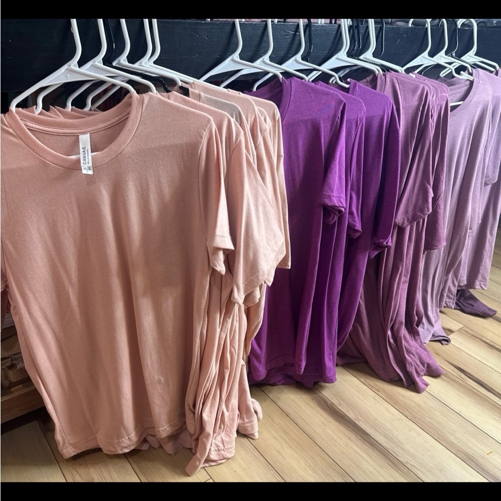 Bella canvas heather peach heather orchid heather magenta lot shirts wholesale
